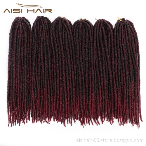 Aisi Hair 16 Inch Ombre Color Goddess Dreadlocks Crochet Braids 20 Inch Faux Locs Afro Braiding Hair Extensions for Black Women